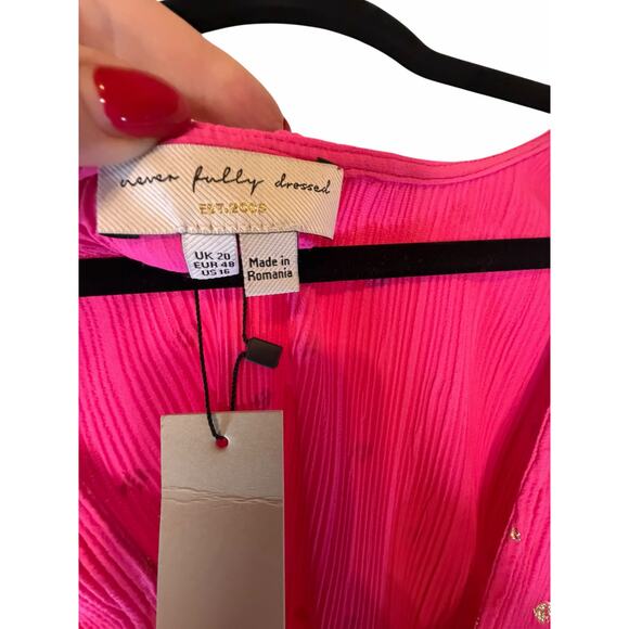 NWT Never Fully Dressed Pink Plisse Emma Dress - Size 20 - Picture 9 of 16